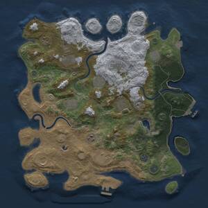 Thumbnail Rust Map: Procedural Map, Size: 4000, Seed: 998220, 19 Monuments