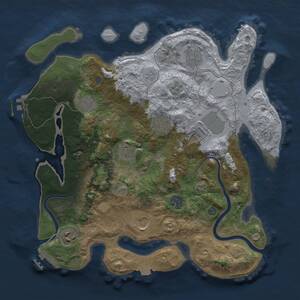 Thumbnail Rust Map: Procedural Map, Size: 3500, Seed: 749195470, 16 Monuments