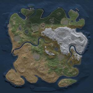 Thumbnail Rust Map: Procedural Map, Size: 3500, Seed: 1575499701, 19 Monuments