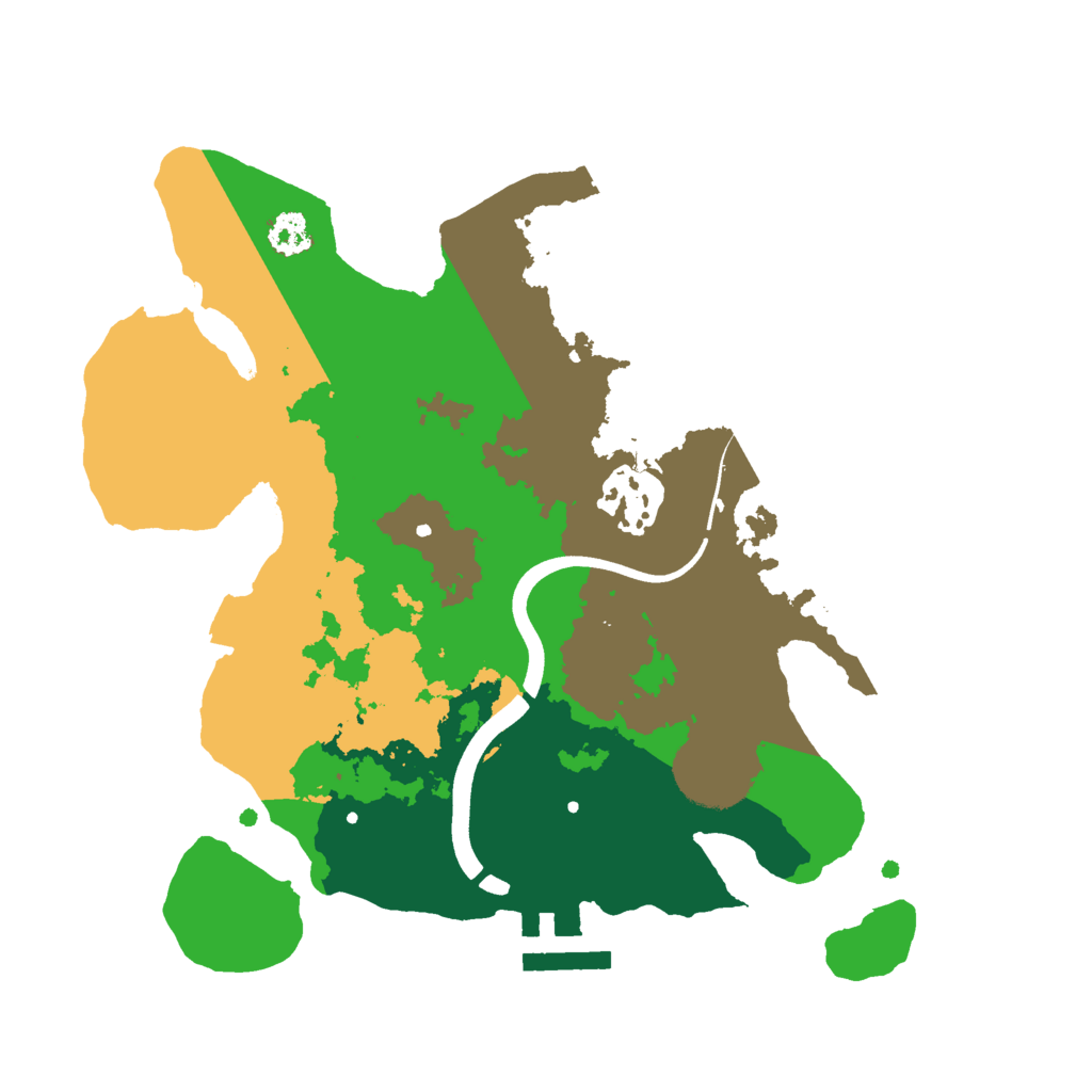 Biome Rust Map: Procedural Map, Size: 2500, Seed: 39776301
