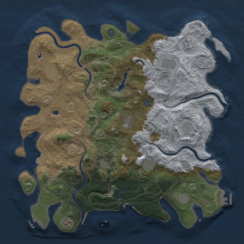 Rust Map: Procedural Map, Size: 4500, Seed: 82999361, 17 Monuments