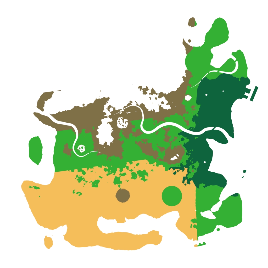 Biome Rust Map: Procedural Map, Size: 3500, Seed: 102700479
