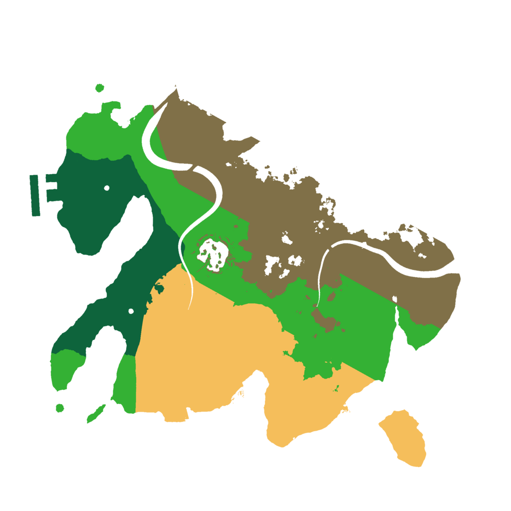 Biome Rust Map: Procedural Map, Size: 2500, Seed: 1834663961