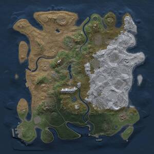 Thumbnail Rust Map: Procedural Map, Size: 4000, Seed: 481274627, 19 Monuments