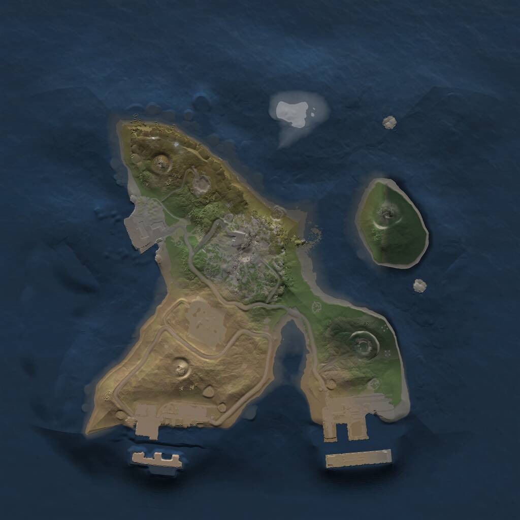 Rust Map: Procedural Map, Size: 1600, Seed: 793367051, 5 Monuments