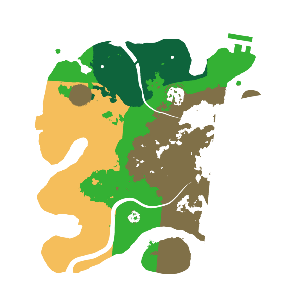Biome Rust Map: Procedural Map, Size: 2500, Seed: 84994