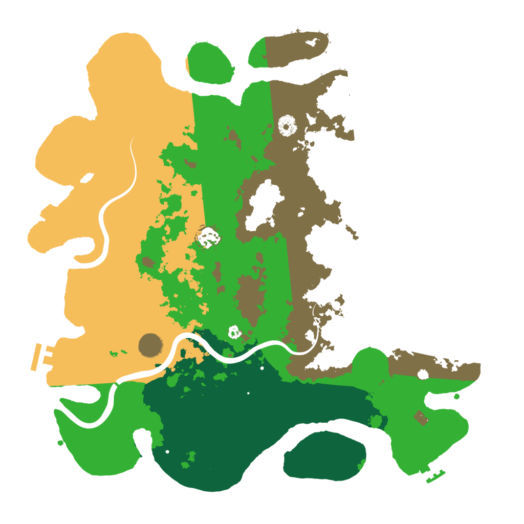 Biome Rust Map: Procedural Map, Size: 3850, Seed: 510501