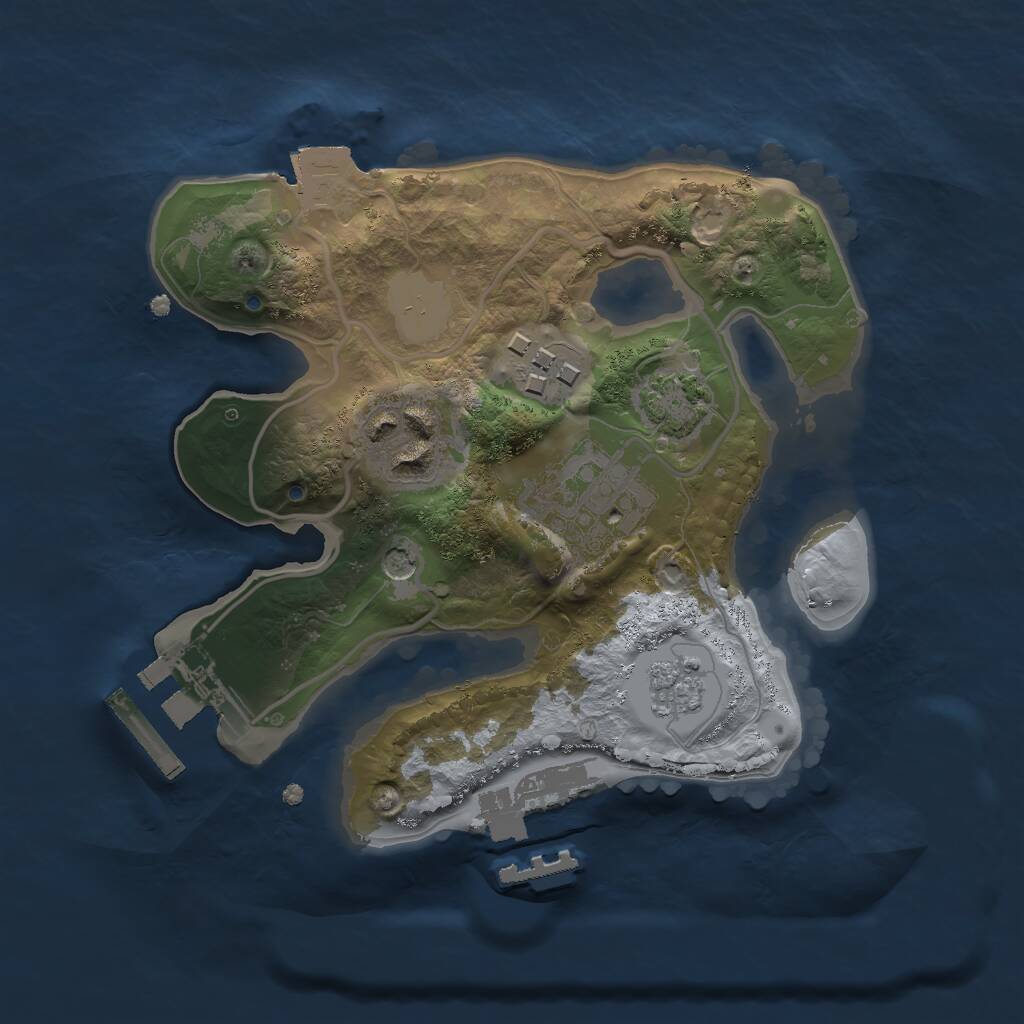 Rust Map: Procedural Map, Size: 2000, Seed: 2012085688, 11 Monuments