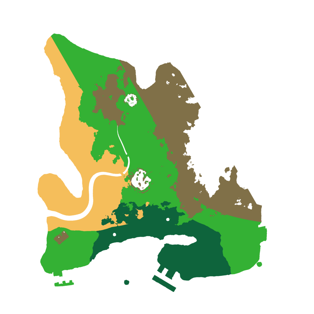 Biome Rust Map: Procedural Map, Size: 2500, Seed: 484001