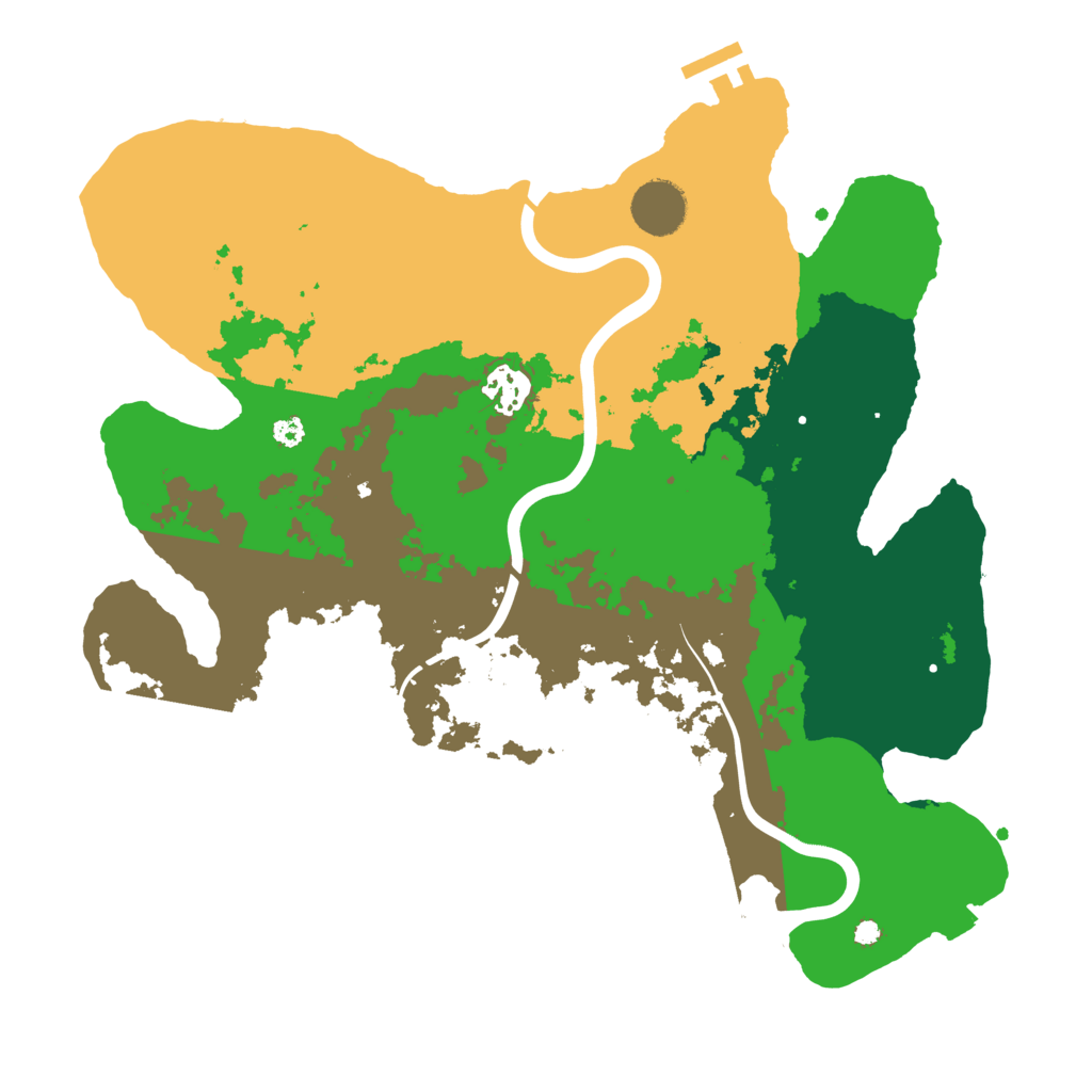 Biome Rust Map: Procedural Map, Size: 3500, Seed: 1027077602