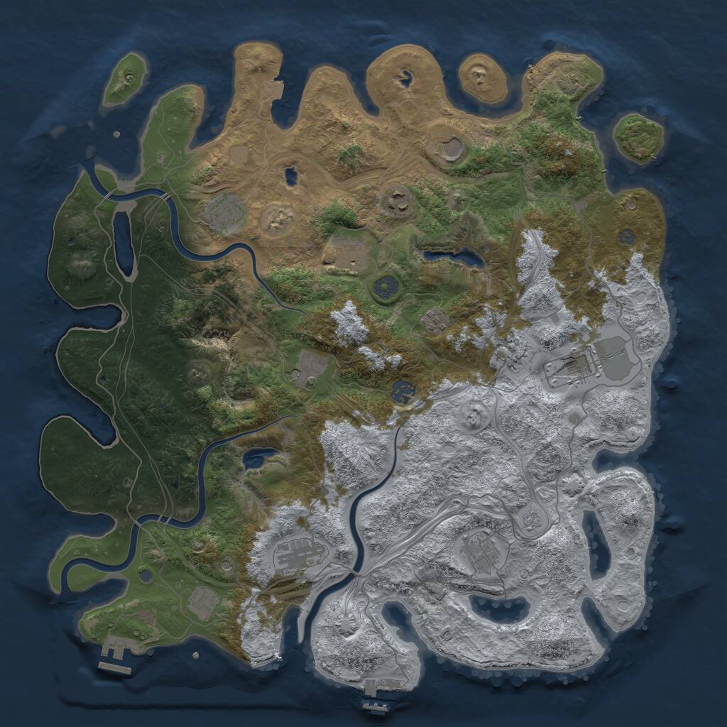 Rust Map: Procedural Map, Size: 4500, Seed: 10908, 19 Monuments