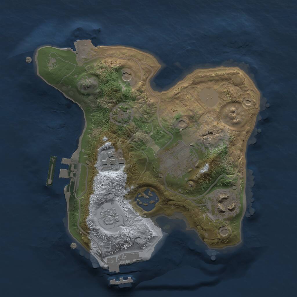 Rust Map: Procedural Map, Size: 2000, Seed: 15459, 12 Monuments