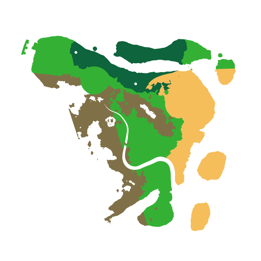 Biome Rust Map: Procedural Map, Size: 2500, Seed: 1957492492