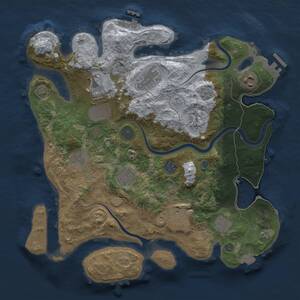 Thumbnail Rust Map: Procedural Map, Size: 3500, Seed: 1380742465, 17 Monuments