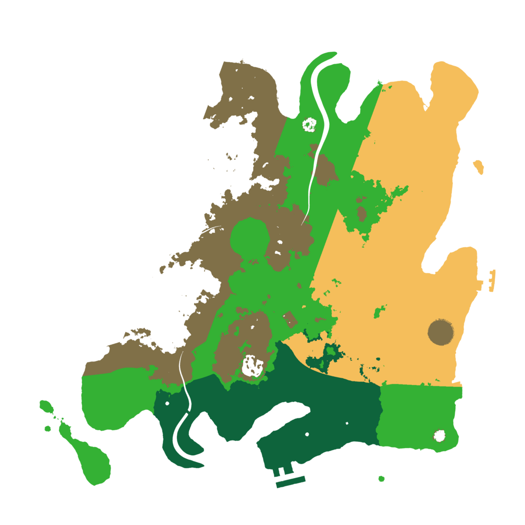 Biome Rust Map: Procedural Map, Size: 3600, Seed: 610313523