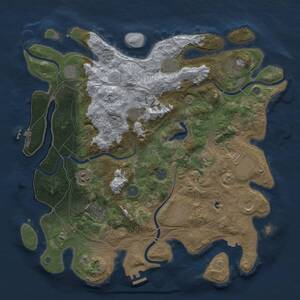 Thumbnail Rust Map: Procedural Map, Size: 4250, Seed: 935196562, 19 Monuments