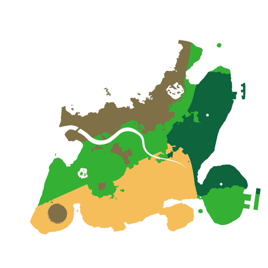 Biome Rust Map: Procedural Map, Size: 2500, Seed: 7234222