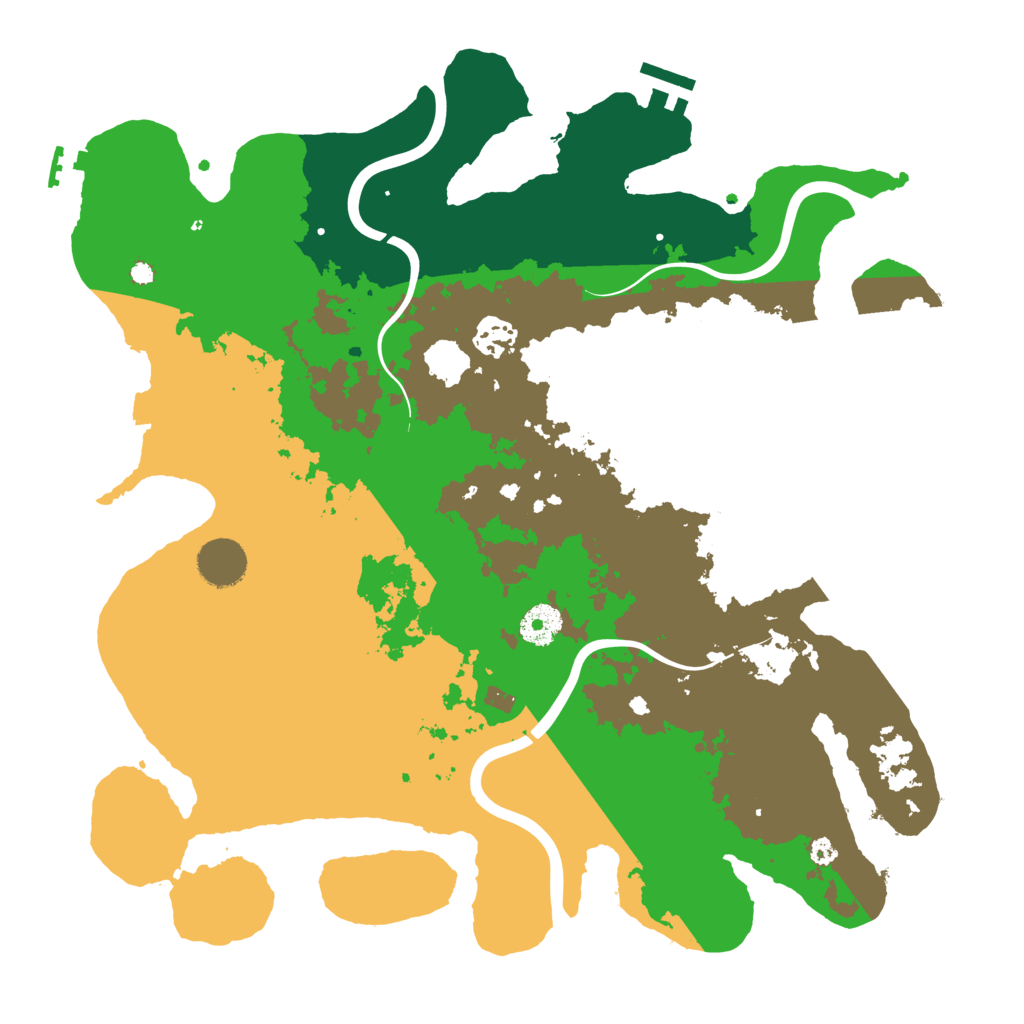 Biome Rust Map: Procedural Map, Size: 3700, Seed: 782649135