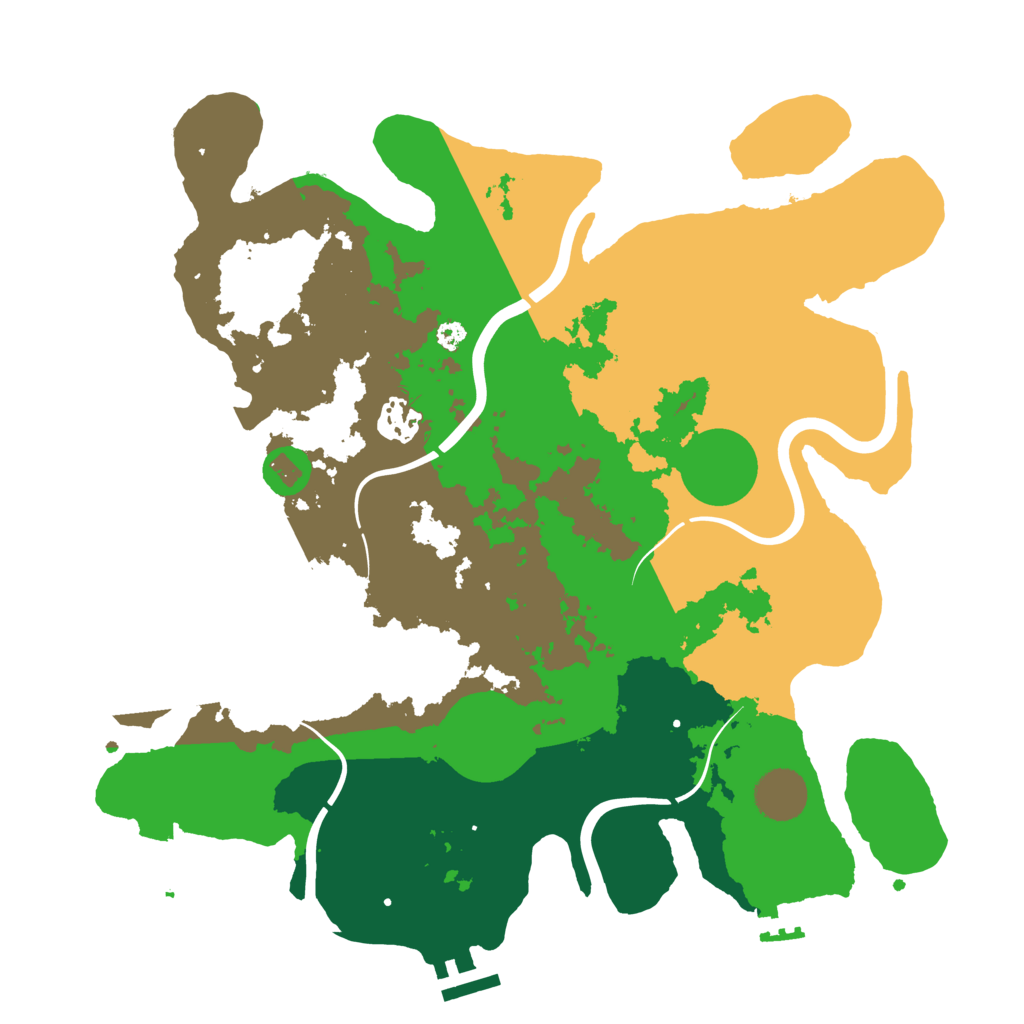 Biome Rust Map: Procedural Map, Size: 3500, Seed: 572989711