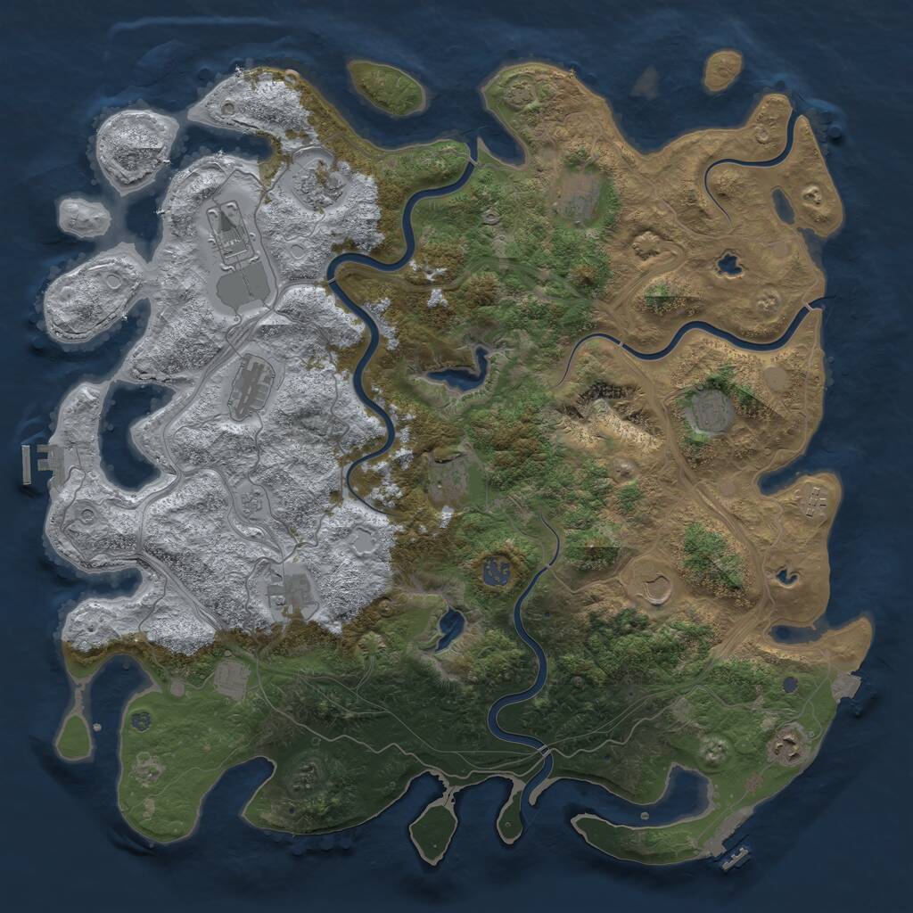 Rust Map: Procedural Map, Size: 4680, Seed: 16102026, 19 Monuments