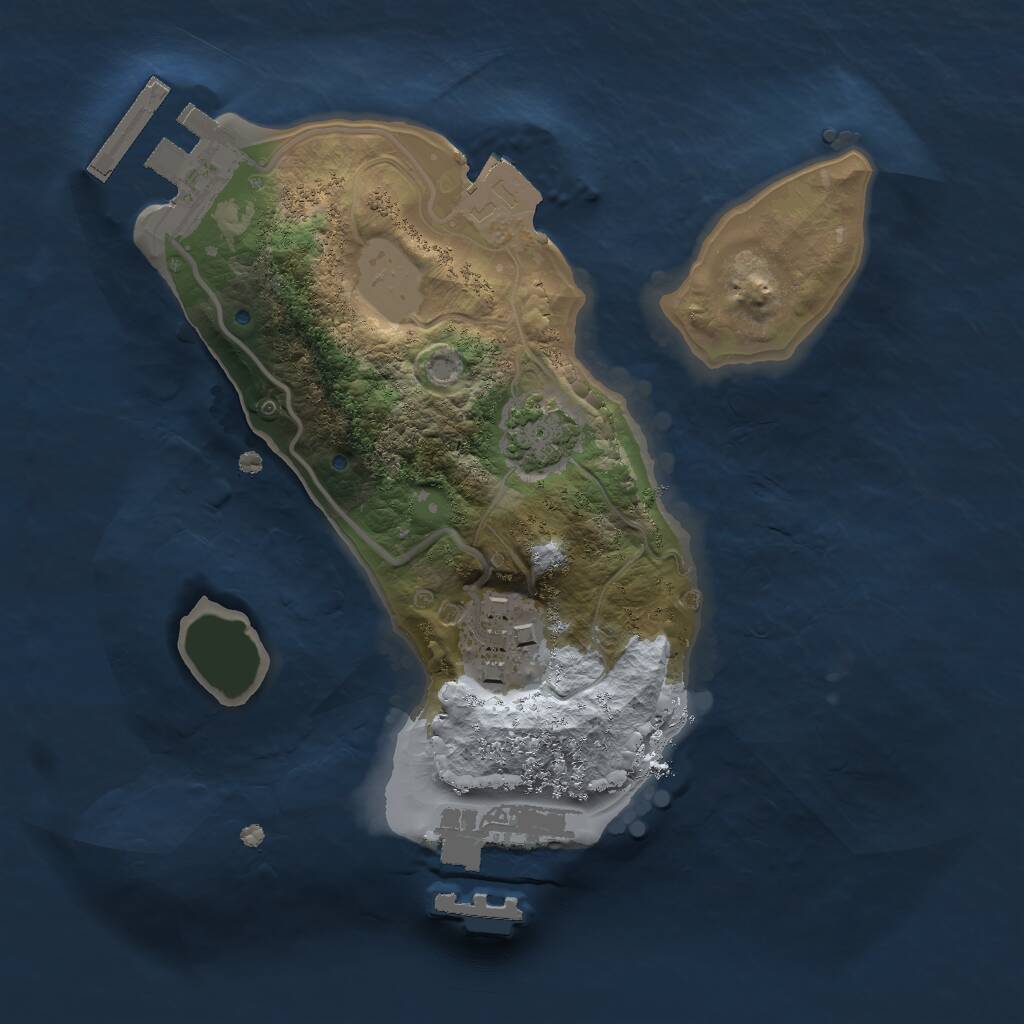 Rust Map: Procedural Map, Size: 1790, Seed: 50000, 7 Monuments