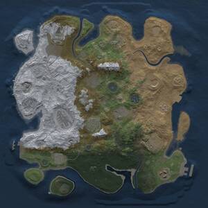 Thumbnail Rust Map: Procedural Map, Size: 3500, Seed: 733423774, 19 Monuments