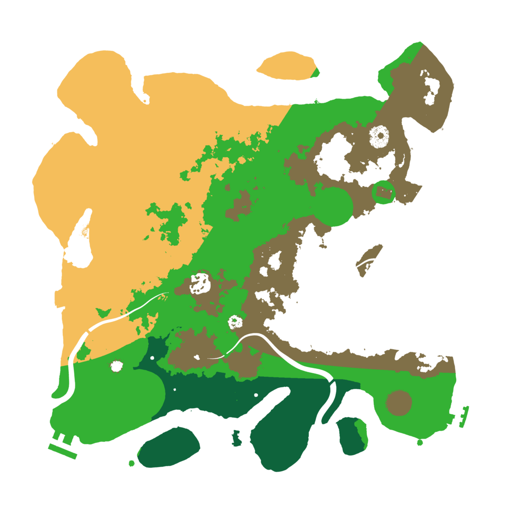 Biome Rust Map: Procedural Map, Size: 3500, Seed: 161643