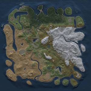 Thumbnail Rust Map: Procedural Map, Size: 4500, Seed: 1807490688, 19 Monuments
