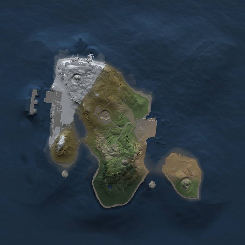 Rust Map: Procedural Map, Size: 1500, Seed: 987047212, 5 Monuments