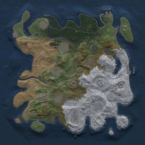 Thumbnail Rust Map: Procedural Map, Size: 3500, Seed: 826069, 18 Monuments