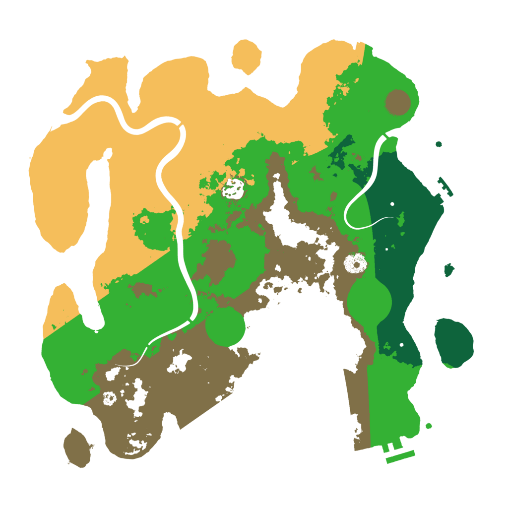 Biome Rust Map: Procedural Map, Size: 3500, Seed: 481966