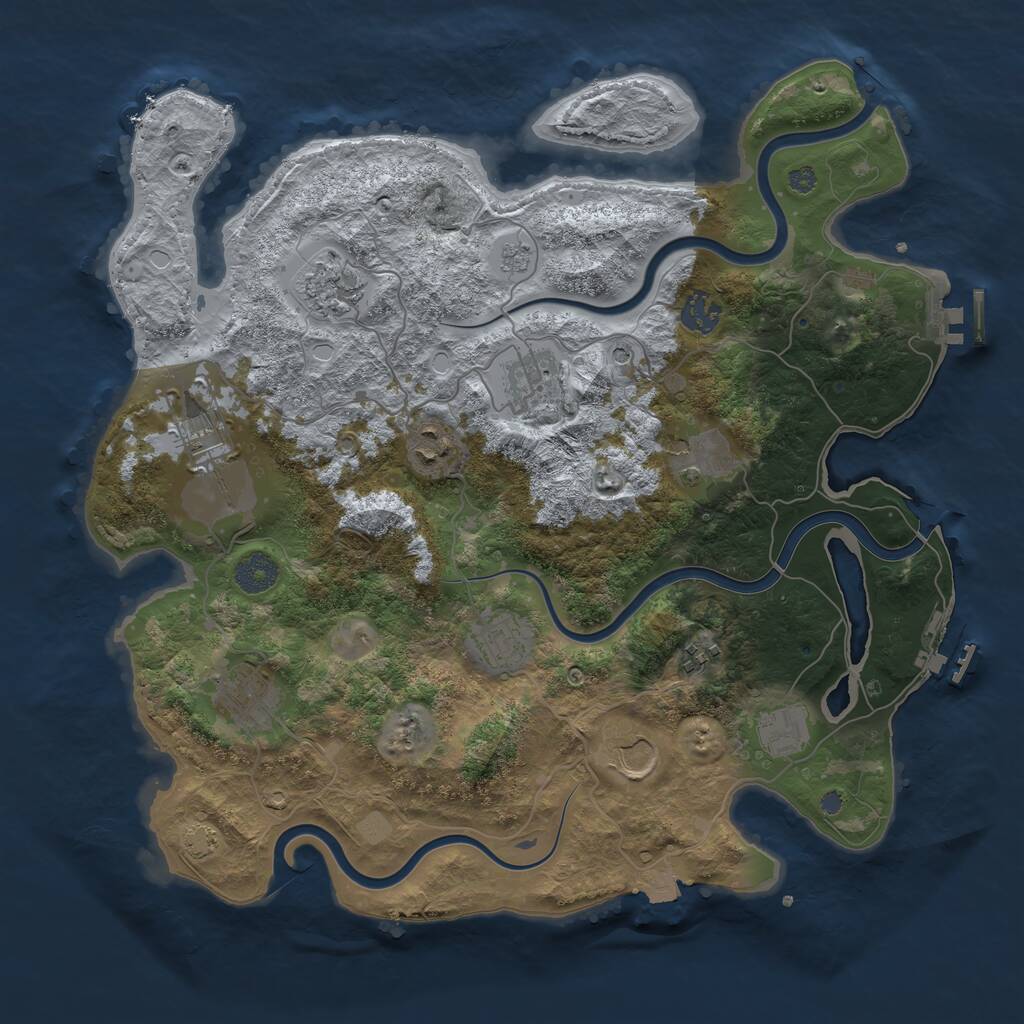 Procedural Map :: Rust Map :: Just-Wiped