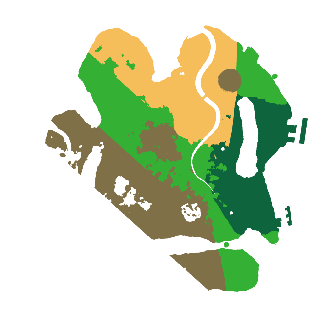 Biome Rust Map: Procedural Map, Size: 2500, Seed: 1519968327