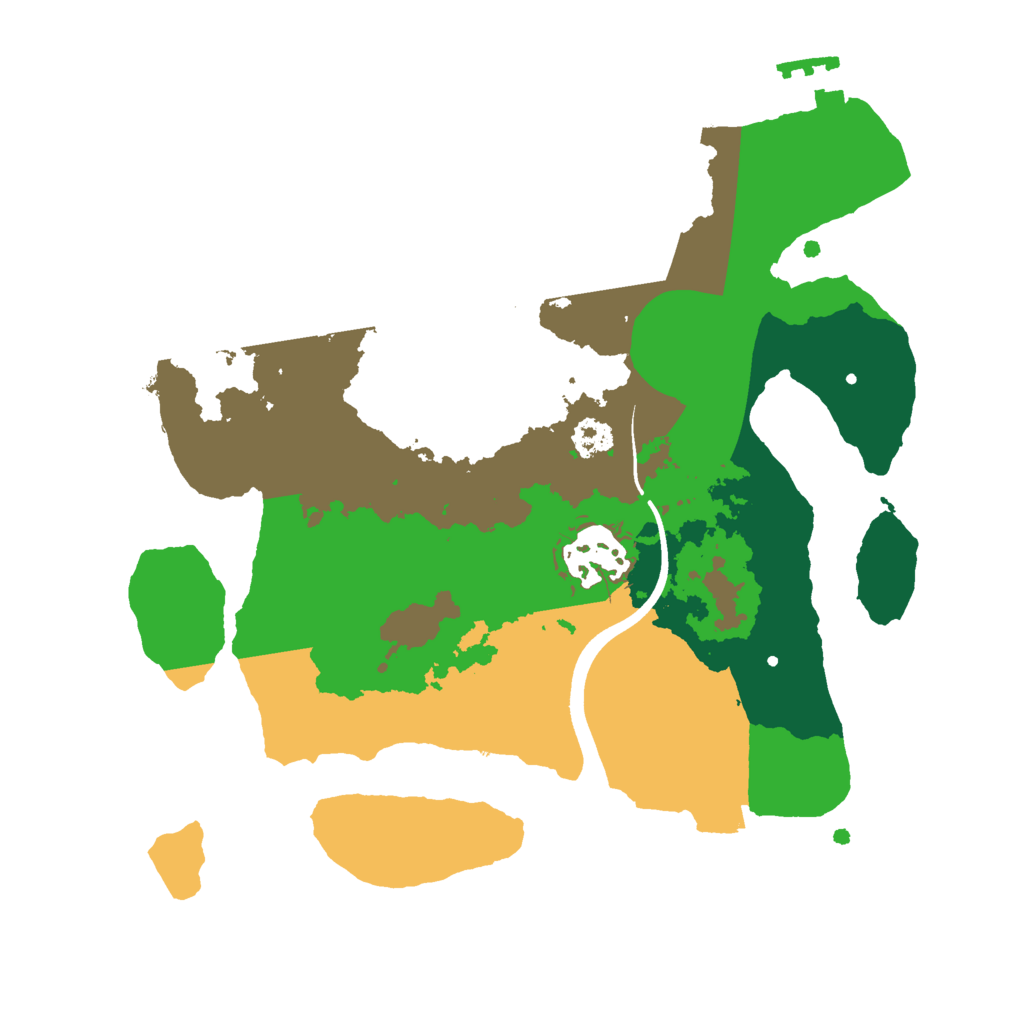 Biome Rust Map: Procedural Map, Size: 2500, Seed: 1001898781