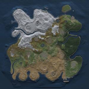 Thumbnail Rust Map: Procedural Map, Size: 3500, Seed: 656565, 19 Monuments