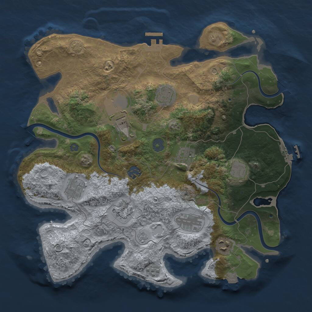 Procedural Map :: Rust Map :: Just-Wiped