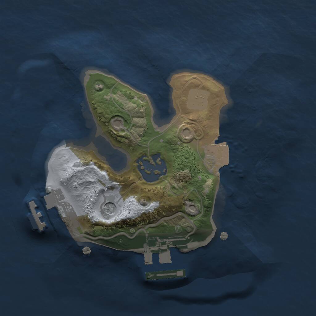 Rust Map: Procedural Map, Size: 1600, Seed: 912035112, 7 Monuments
