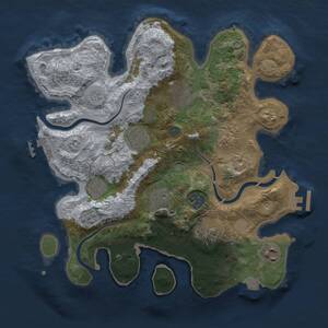 Thumbnail Rust Map: Procedural Map, Size: 3200, Seed: 2131242, 16 Monuments