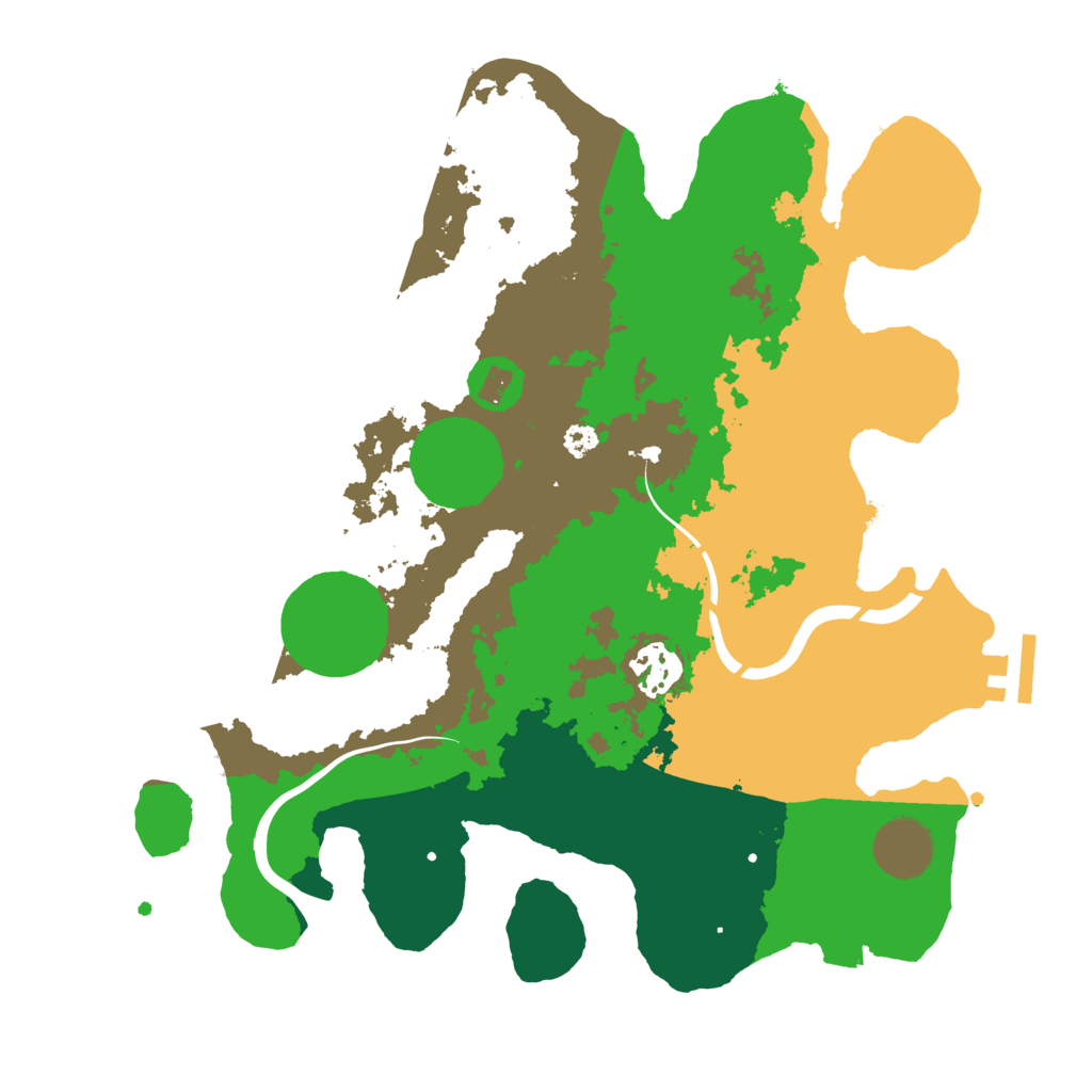 Biome Rust Map: Procedural Map, Size: 3200, Seed: 2131242