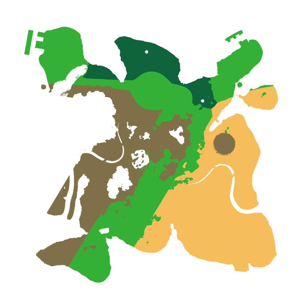 Biome Rust Map: Procedural Map, Size: 2500, Seed: 819921473