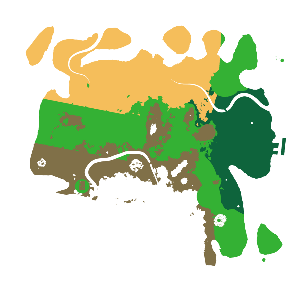 Biome Rust Map: Procedural Map, Size: 3500, Seed: 92758