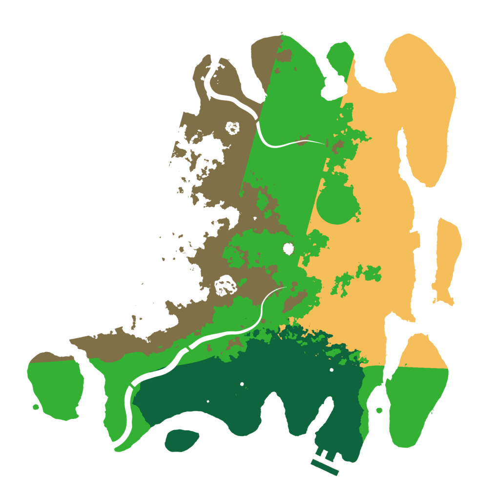 Biome Rust Map: Procedural Map, Size: 3500, Seed: 930371628