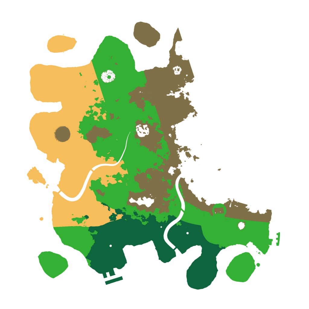 Biome Rust Map: Procedural Map, Size: 3500, Seed: 428705