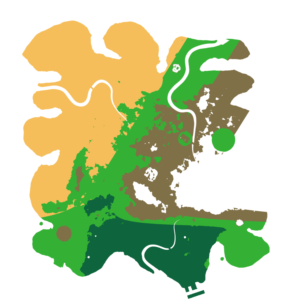 Biome Rust Map: Procedural Map, Size: 3500, Seed: 413537