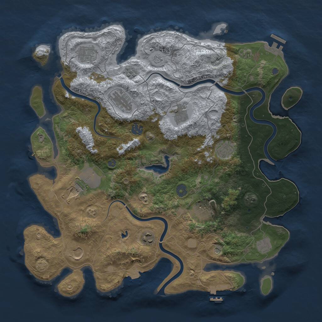 Procedural Map :: Rust Map :: Just-Wiped