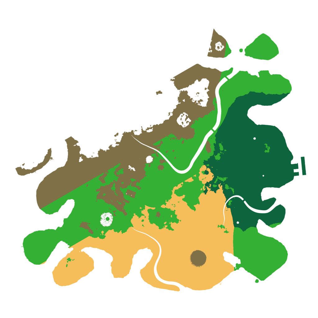 Biome Rust Map: Procedural Map, Size: 3500, Seed: 951159