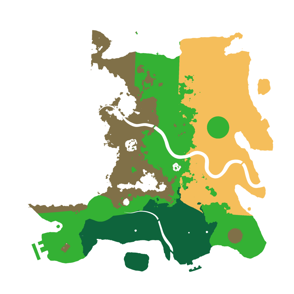 Biome Rust Map: Procedural Map, Size: 3500, Seed: 526105