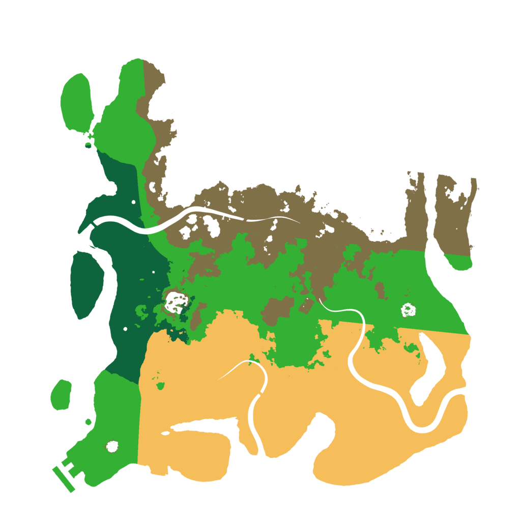 Biome Rust Map: Procedural Map, Size: 3500, Seed: 596496