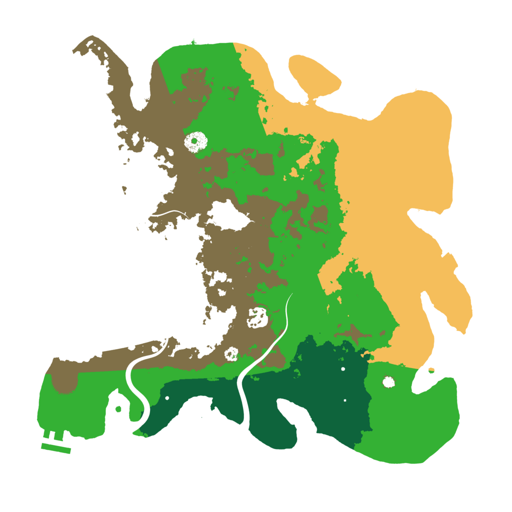 Biome Rust Map: Procedural Map, Size: 3500, Seed: 384923
