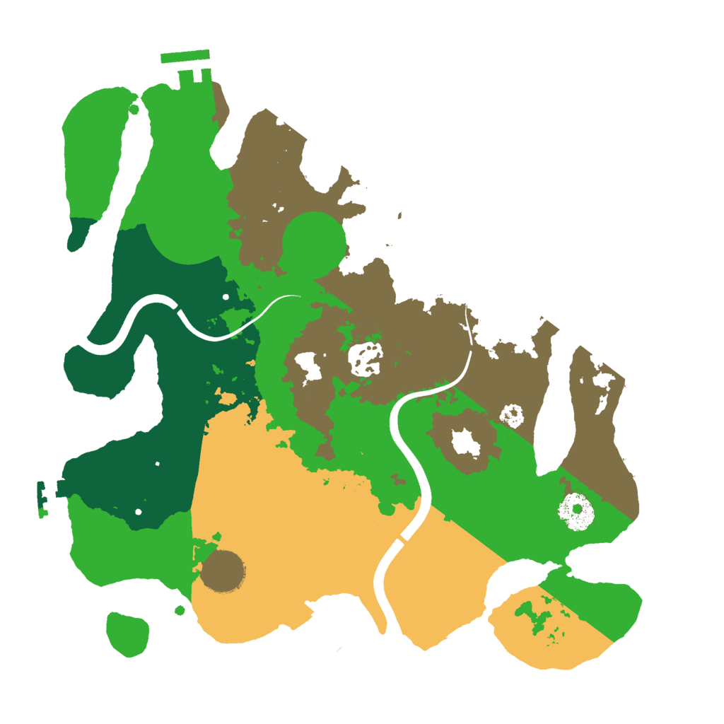 Biome Rust Map: Procedural Map, Size: 3000, Seed: 168503
